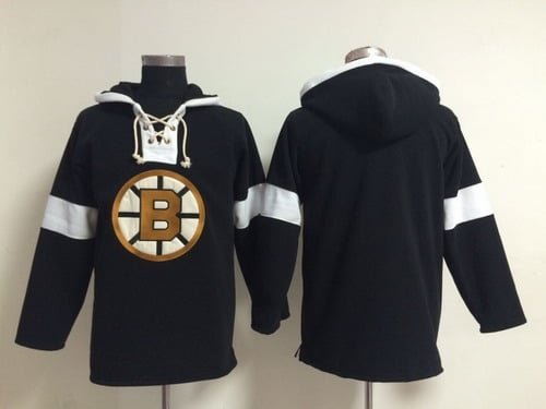 2014 Old Time Hockey Boston Bruins Blank Black Hoodie inbean