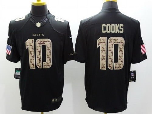 Nike New Orleans Saints #10 Brandin Cooks Salute to Service Black Limited Jersey inbean