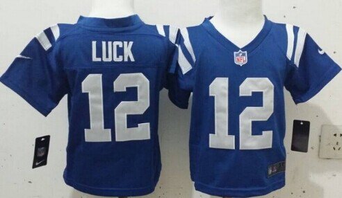 Nike Indianapolis Colts #12 Andrew Luck Blue Toddlers Jersey inbean