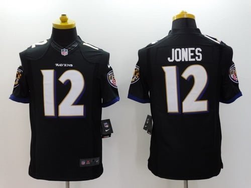 Nike Baltimore Ravens #12 Jacoby Jones 2013 Black Limited Jersey inbean