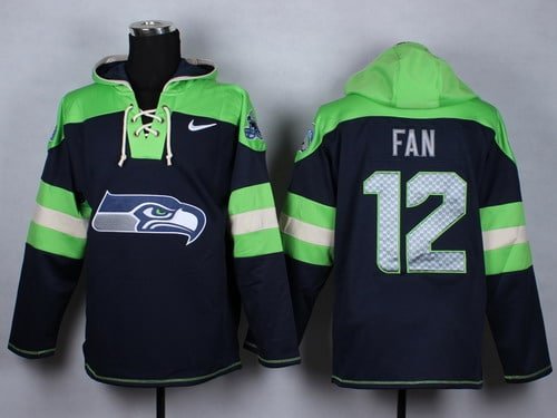 Nike Seattle Seahawks #12 Fan 2014 Navy Blue Hoodie inbean