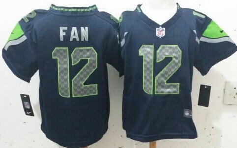 Nike Seattle Seahawks #12 Fan Navy Blue Toddlers Jersey inbean