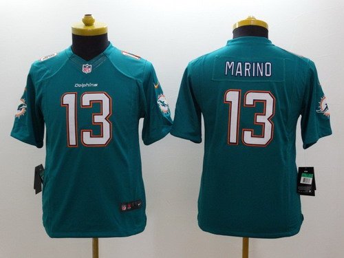 Nike Miami Dolphins #13 Dan Marino 2013 Green Limited Kids Jersey inbean