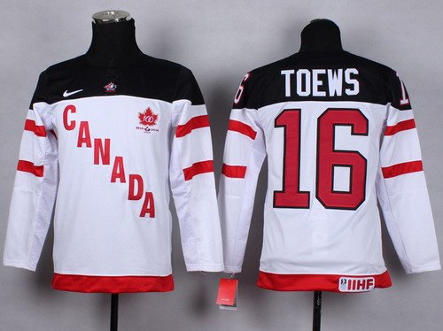 2014/15 Team Canada #16 Jonathan Toews White 100TH Kids Jersey inbean