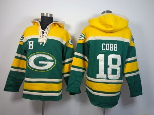 Green Bay Packers #18 Randall Cobb 2014 Green Hoodie inbean