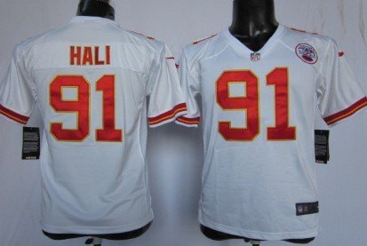 Nike Kansas City Chiefs #91 Tamba Hali White Game Kids Jersey inbean