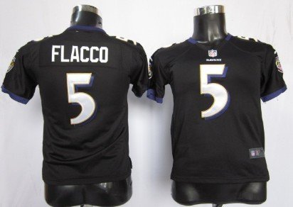 Nike Baltimore Ravens #5 Joe Flacco Black Game Kids Jersey inbean