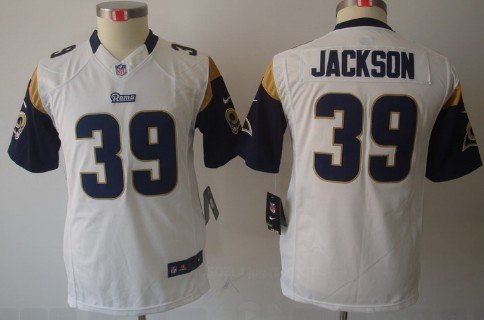 Nike St. Louis Rams #39 Steven Jackson White Limited Kids Jersey inbean