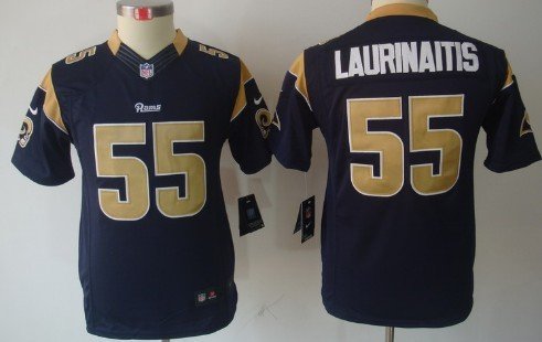 Nike St. Louis Rams #55 James Laurinaitis Navy Blue Limited Kids Jersey inbean