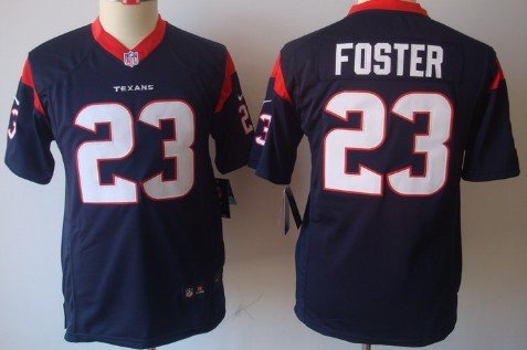 Nike Houston Texans #23 Arian Foster Blue Limited Kids Jersey inbean