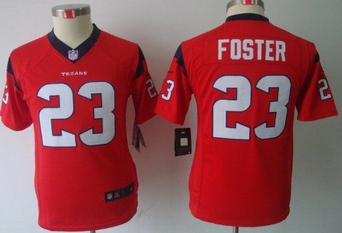 Nike Houston Texans #23 Arian Foster Red Limited Kids Jersey inbean