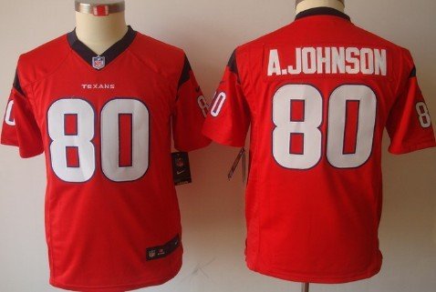 Nike Houston Texans #80 Andre Johnson Red Limited Kids Jersey inbean