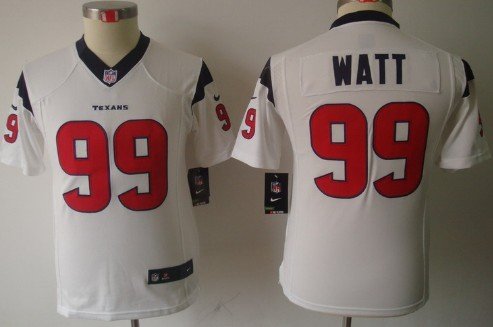 Nike Houston Texans #99 J.J. Watt White Limited Kids Jersey inbean