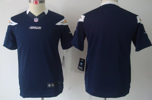 Nike San Diego Chargers Blank Navy Blue Limited Kids Jersey inbean