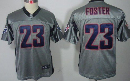 Nike Houston Texans #23 Arian Foster Gray Shadow Kids Jersey inbean