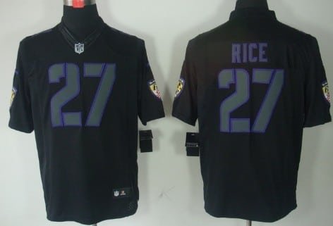 Nike Baltimore Ravens #27 Ray Rice Black Impact Limited Jersey inbean