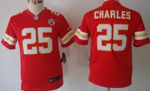 Nike Kansas City Chiefs #25 Jamaal Charles Red Limited Kids Jersey inbean