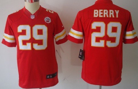 Nike Kansas City Chiefs #29 Eric Berry Red Limited Kids Jersey inbean