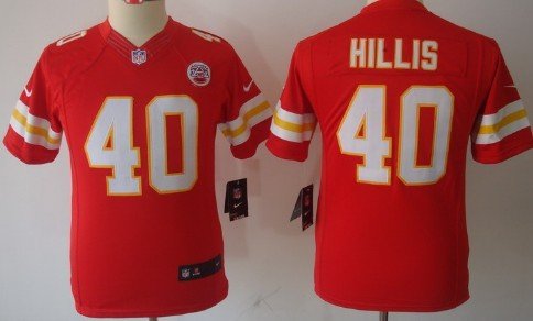 Nike Kansas City Chiefs #40 Peyton Hillis Red Limited Kids Jersey inbean