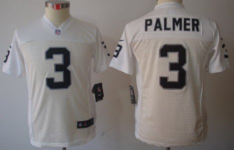 Nike Oakland Raiders #3 Carson Palmer White Limited Kids Jersey inbean