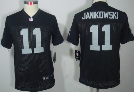 Nike Oakland Raiders #11 Sebastian Janikowski Black Limited Kids Jersey inbean