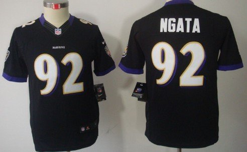 Nike Baltimore Ravens #92 Haloti Ngata Black Limited Kids Jersey inbean