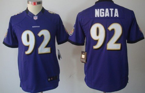 Nike Baltimore Ravens #92 Haloti Ngata Purple Limited Kids Jersey inbean