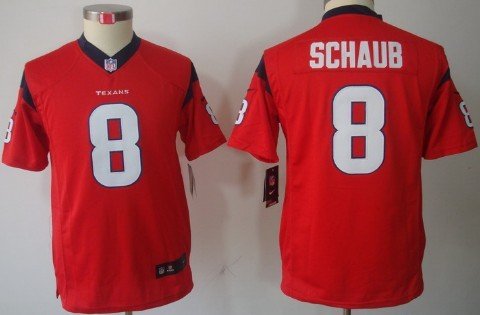 Nike Houston Texans #8 Matt Schaub Red Limited Kids Jersey inbean