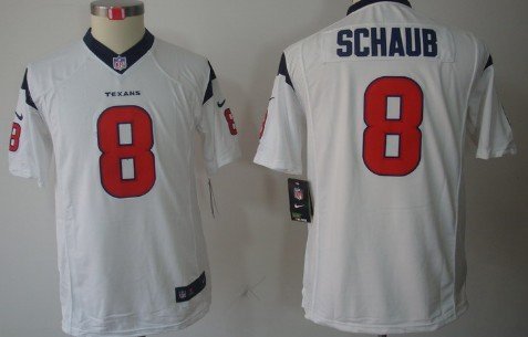 Nike Houston Texans #8 Matt Schaub White Limited Kids Jersey inbean