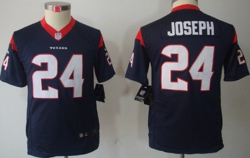 Nike Houston Texans #24 Johnathan Joseph Blue Limited Kids Jersey inbean