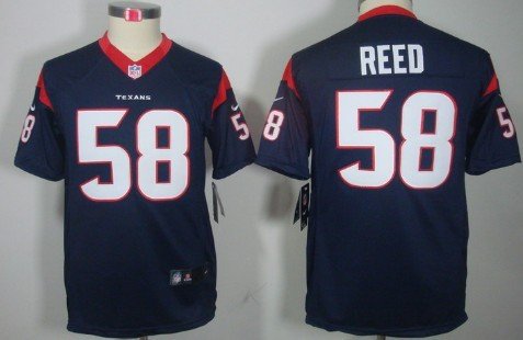 Nike Houston Texans #58 Brooks Reed Blue Limited Kids Jersey inbean