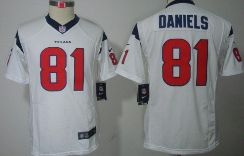 Nike Houston Texans #81 Owen Daniels White Limited Kids Jersey inbean