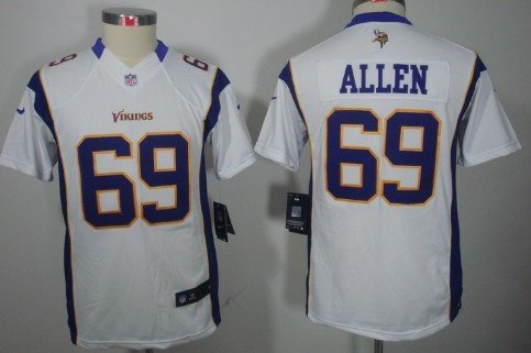 Nike Minnesota Vikings #69 Jared Allen White Limited Kids Jersey inbean