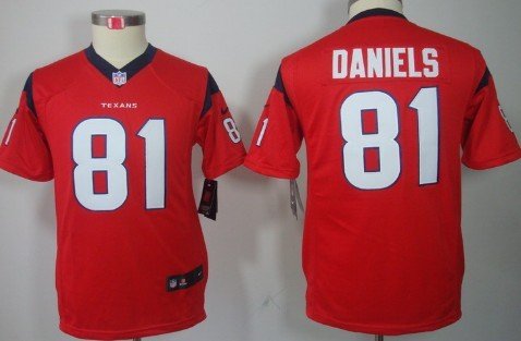 Nike Houston Texans #81 Owen Daniels Red Limited Kids Jersey inbean