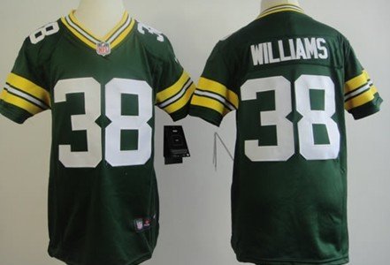 Nike Green Bay Packers #38 Tramon Williams Green Game Kids Jersey inbean