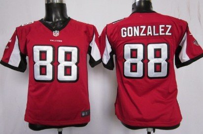 Nike Atlanta Falcons #88 Tony Gonzalez Red Game Kids Jersey inbean