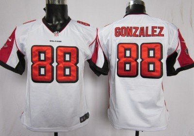 Nike Atlanta Falcons #88 Tony Gonzalez White Game Kids Jersey inbean