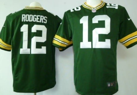 Nike Green Bay Packers #12 Aaron Rodgers Green Game Jersey inbean