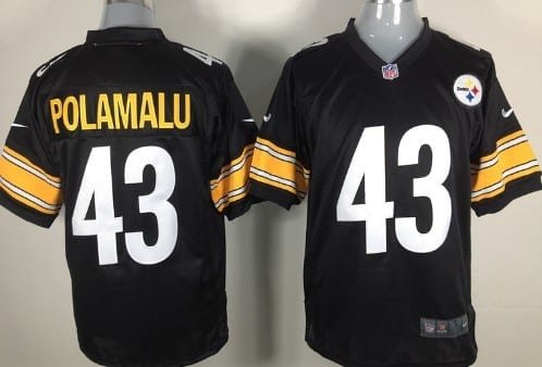 Nike Pittsburgh Steelers #43 Troy Polamalu Black Game Jersey inbean