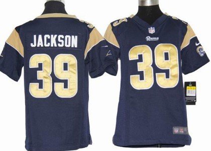 Nike St. Louis Rams #39 Steven Jackson Navy Blue Game Kids Jersey inbean