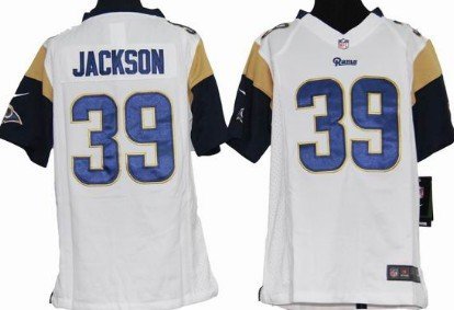 Nike St. Louis Rams #39 Steven Jackson White Game Kids Jersey inbean