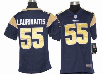 Nike St. Louis Rams #55 James Laurinaitis Navy Blue Game Kids Jersey inbean