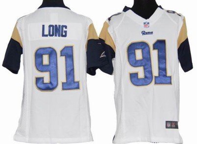 Nike St. Louis Rams #91 Chris Long White Game Kids Jersey inbean