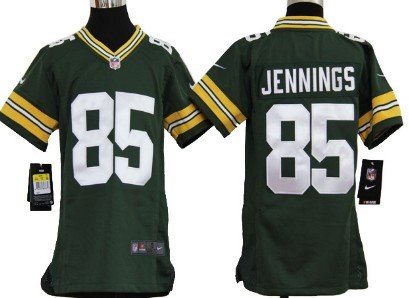 Nike Green Bay Packers #85 Greg Jennings Green Game Kids Jersey inbean