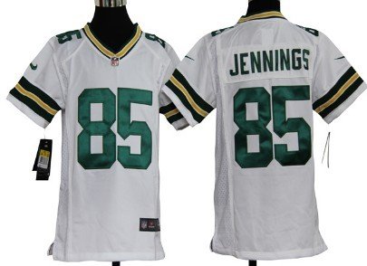 Nike Green Bay Packers #85 Greg Jennings White Game Kids Jersey inbean