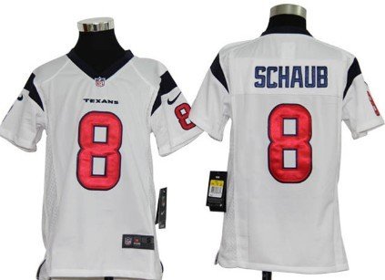 Nike Houston Texans #8 Matt Schaub White Game Kids Jersey inbean