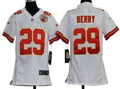 Nike Kansas City Chiefs #29 Eric Berry White Game Kids Jersey inbean