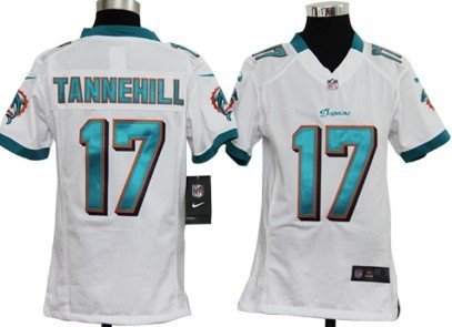 Nike Miami Dolphins #17 Ryan Tannehill White Game Kids Jersey inbean