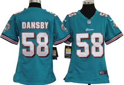 Nike Miami Dolphins #58 Karlos Dansby Green Game Kids Jersey inbean