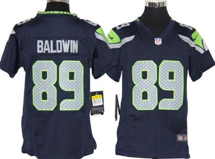 Nike Seattle Seahawks #89 Doug Baldwin Navy Blue Game Kids Jersey inbean